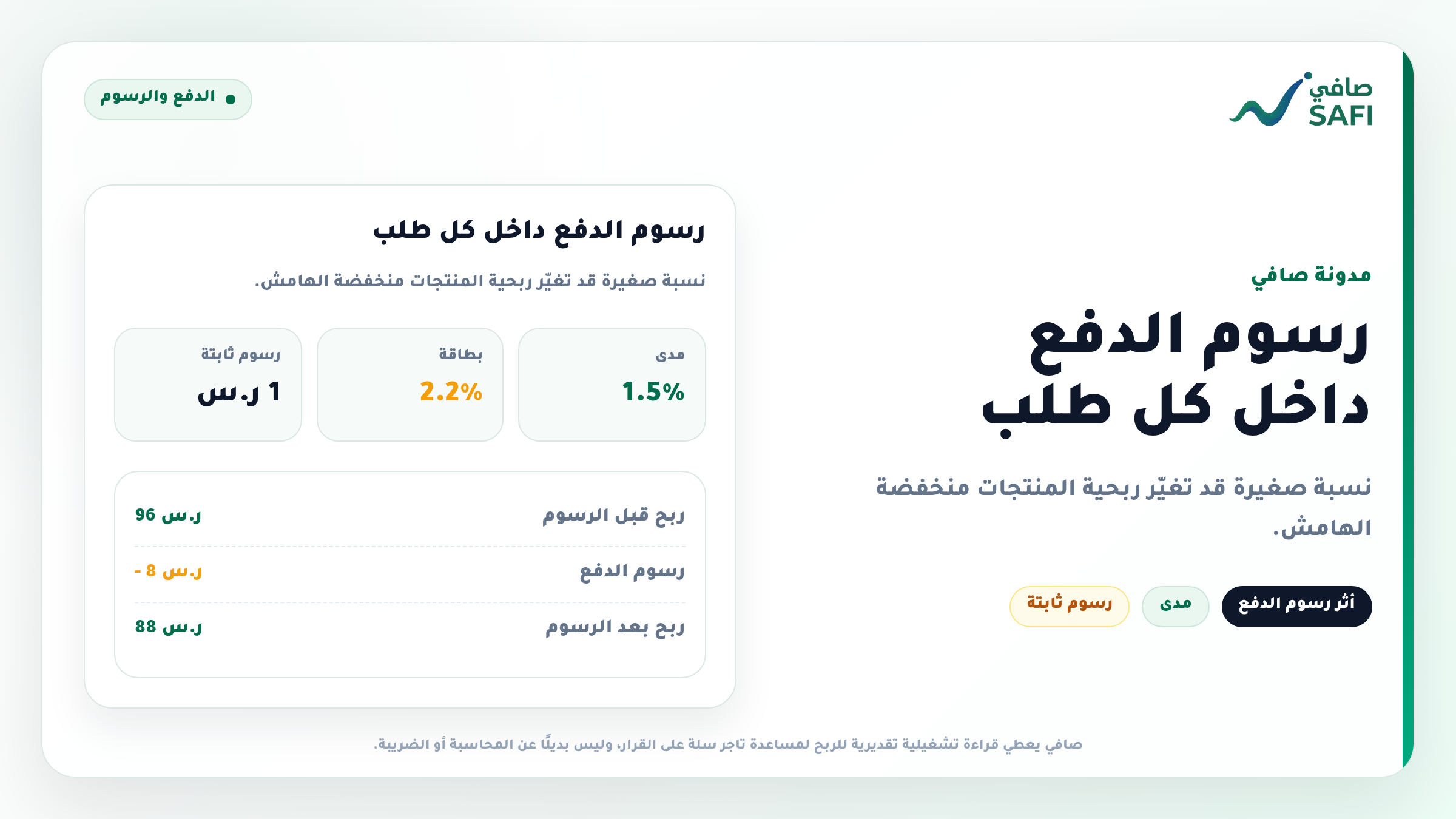 هل تحتسب رسوم الدفع الإلكتروني ضمن ربحك الحقيقي؟